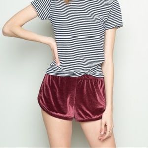 Purple Velvet Shorts